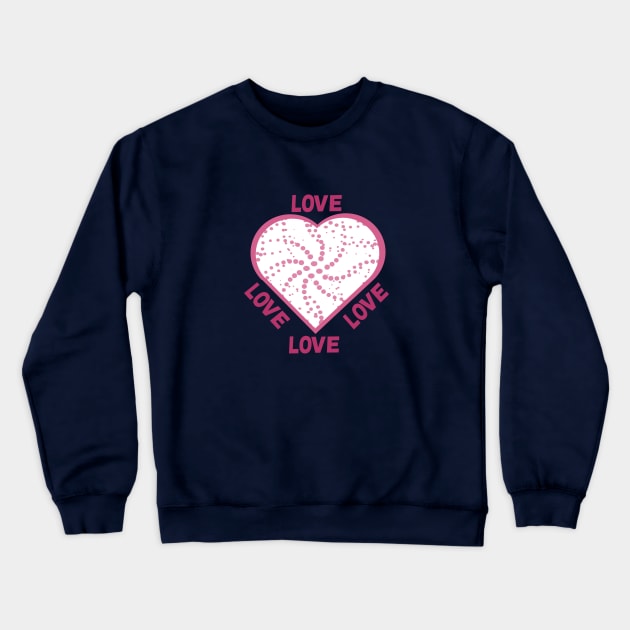 Connecting the Dots of the Heart - Love Love Love Love Dots Crewneck Sweatshirt by YayYolly